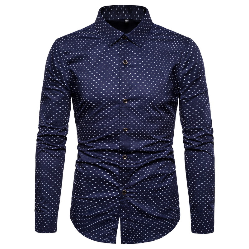 Mens Long Sleeve Shirts Slim fit Casual...