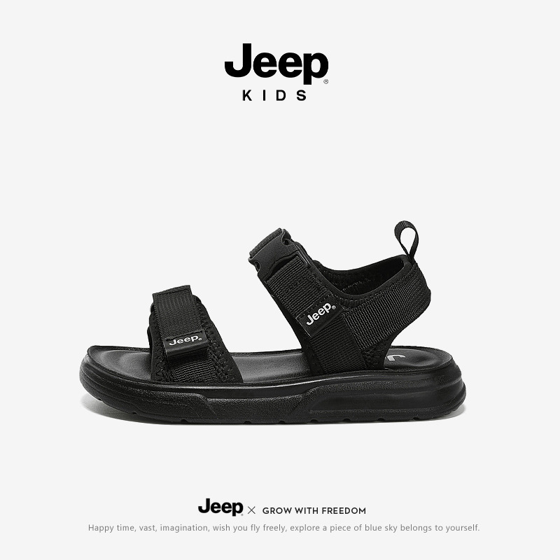 Jeep Sandals Kidsren's Sports Summer Style Summer 2026 New Style Medium and Large Kidsren's Soft-Soled Non-Slip Boys' Beach Shoes Jeep Sandals Kidsren's Sports Summer Style Summer 2026 New Style Medium and Large Kidsren's Soft-Soled Non-Slip Boys' Beach Shoes