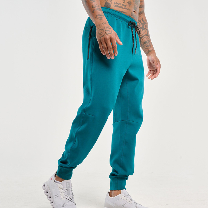 Cross-Border European Size Men's Sports Casual Pants Fitness Running Polyester Twill American High Street Spring and Autumn Jogging Sweatpants