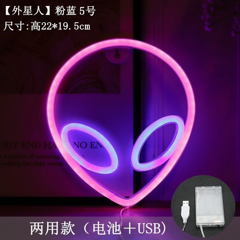 Lámpara de neón LED modelada luz nocturna dormitorio rojo en línea pared decoración lámpara de fiesta de cumpleaños atmósfera lámpara de color