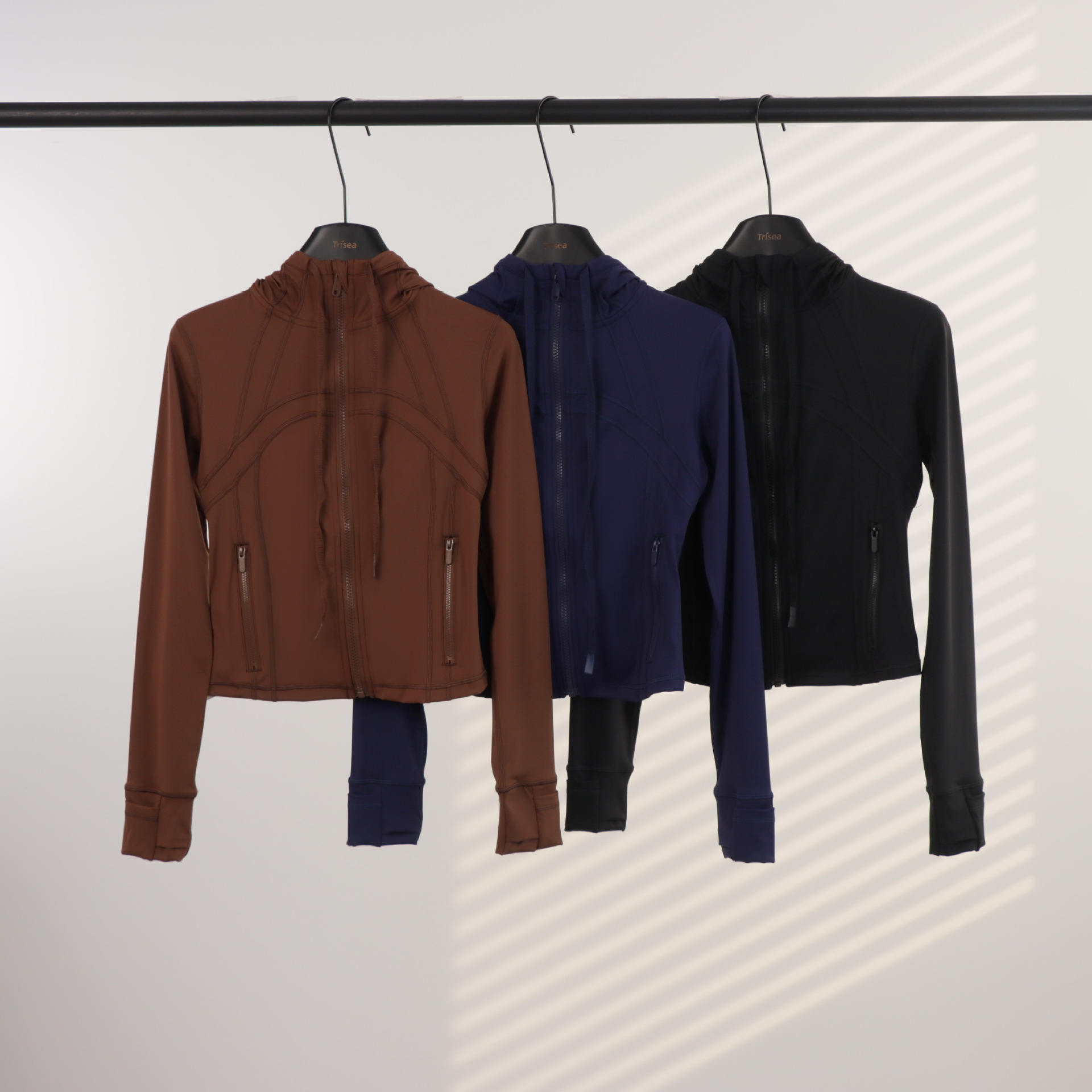 Women's Lightweight Hooded Zip-Up Jacket For Running, Yoga & Gym - Slim Fit Breathable Athletic Top With Moisture-Wicking Fabric​_ecoleips.com