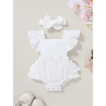 E 76801 Ruffle baby romper set ��Ҷ��Ӥ��������װ�羳��