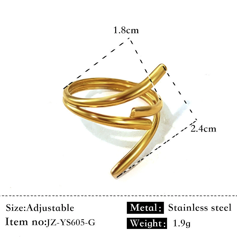 (Cross-border trading), wavy design fashionable ring stainless steel, brand accessory, European style, does not fade