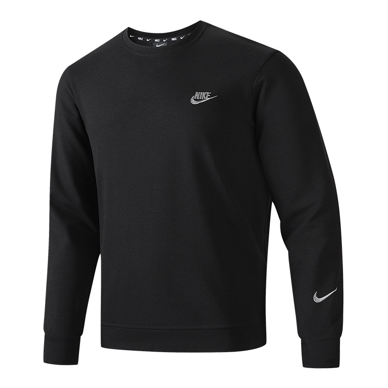 Nike Men's Autumn Sports Sweatshirt Pullover New Pure Cotton Round Neck Casual Loose Long-Sleeved Authentic Base Shirt