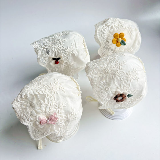 Summer Baby Hat Lace Court Hat Children's Hat Baby Sun Hat Lace Princess Hat Newborn Hooded Door Hat