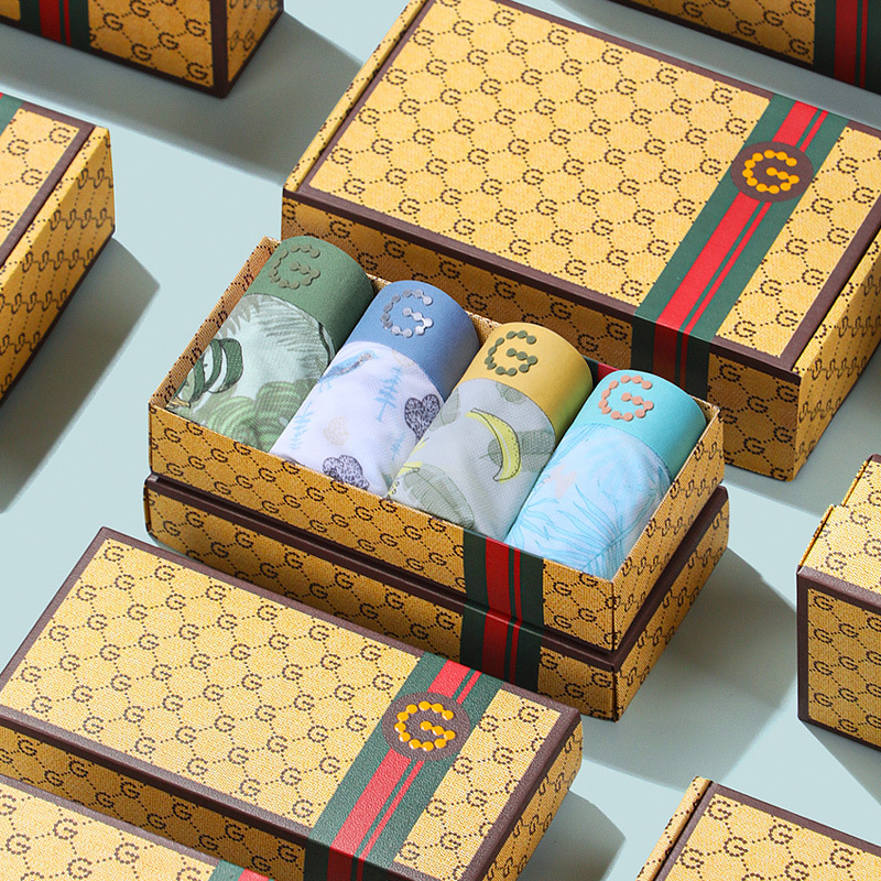 GDAD冰絲內褲男生夏季超薄款抗菌網孔四角褲無痕透氣短褲男士內褲