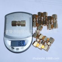 纯铜连接器  3/16管连接自锁卡套式 铁管铜管硬管连接器不用做头