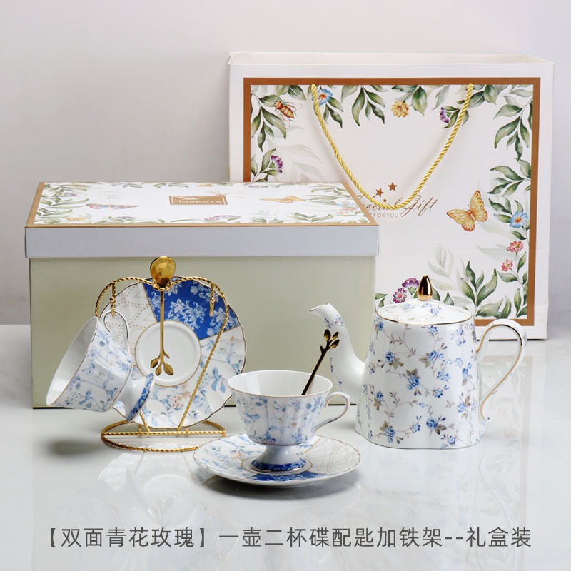 Tazas de café al por mayor transfronterizas y platos, tazas de café de cerámica de alta calidad retrógrada, tazas de menú de la tarde exquisitas británicas