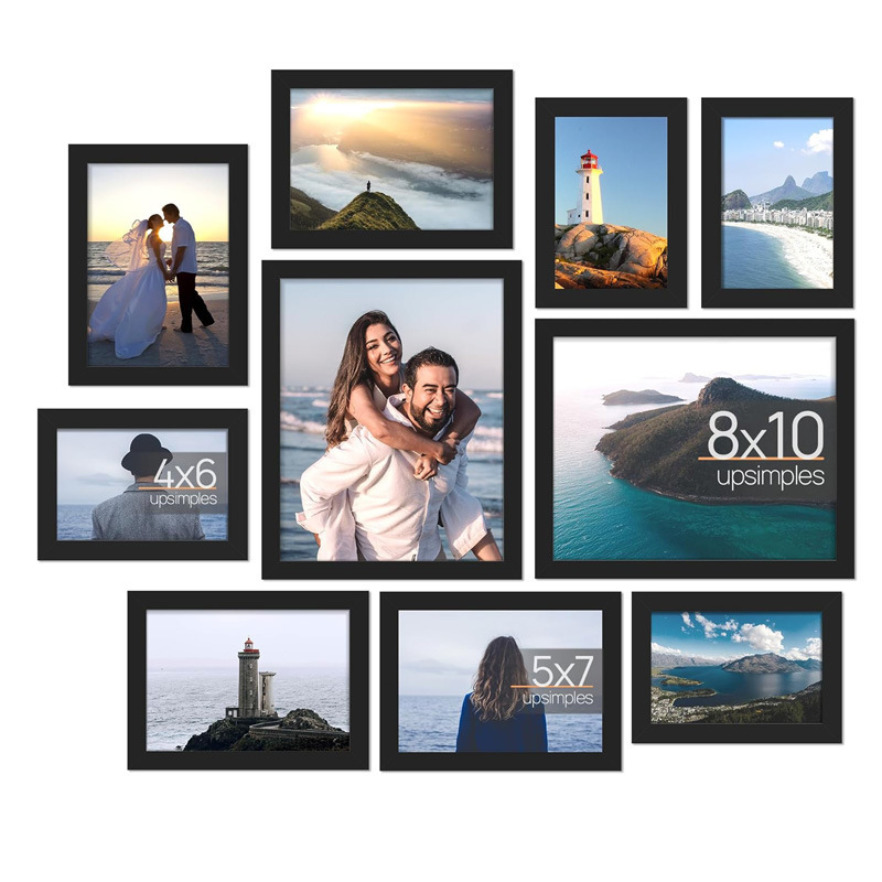 Photo Frame Set Wholesale Amazon Cross-Border Bestseller 10-Piece Set Combination 6inch 7inch 8inch 10inch Wall Picture Frame