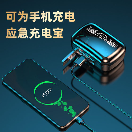 Cross-border new m10 Bluetooth headset wireless in-ear high-power sports waterproof running step endurance f9 headset