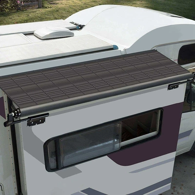 300w flexible RV solar awning, retractable side sunshade, external canopy for camping RVs (Avtomobil yan çətirləri) - black-415x120cm