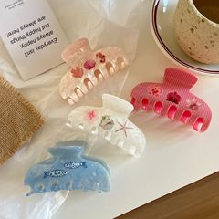 新款海洋星星发抓夹度假风轻奢小众发夹可爱清新半圆鲨鱼夹发饰品