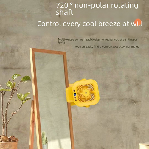 Home desktop USB charging dual spray humidifier water supply table fan small air conditioner two-in-one office electric fan wholesale 