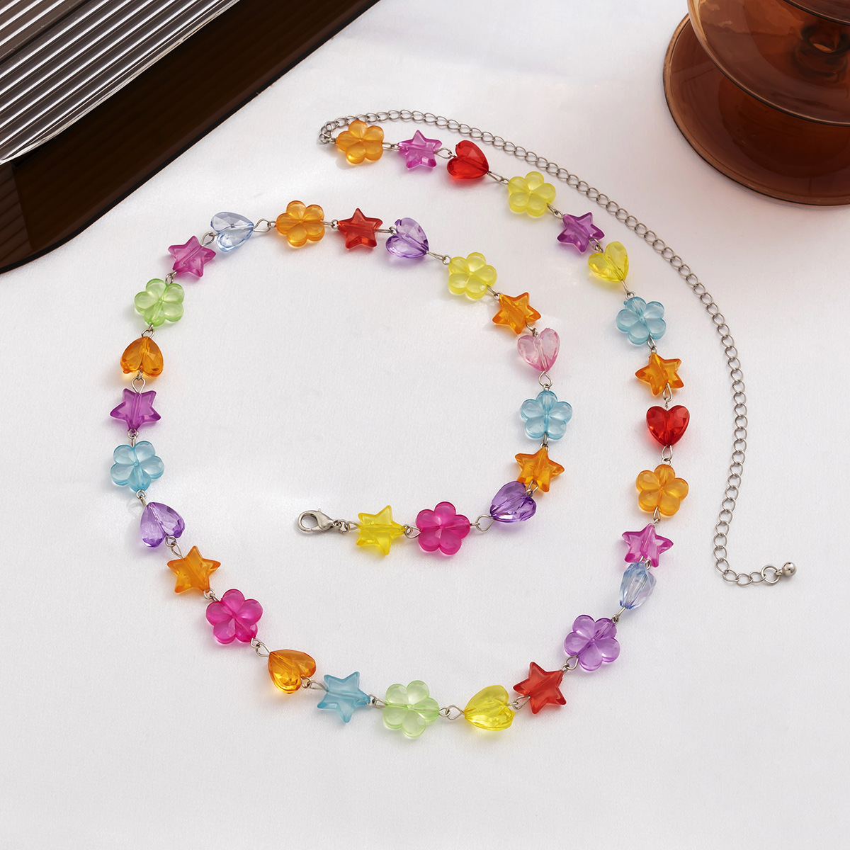 Simple Ethnic Style Colorful Bead Woven Sexy Acrylic Tassel Belt Body Chain