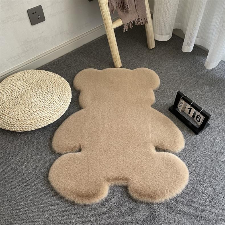 Bear Carpet Bedroom Ins Living Room Coffee Table Blanket Girl's Room under the Bed Bedside Blanket Plush Popular Home Floor Mat