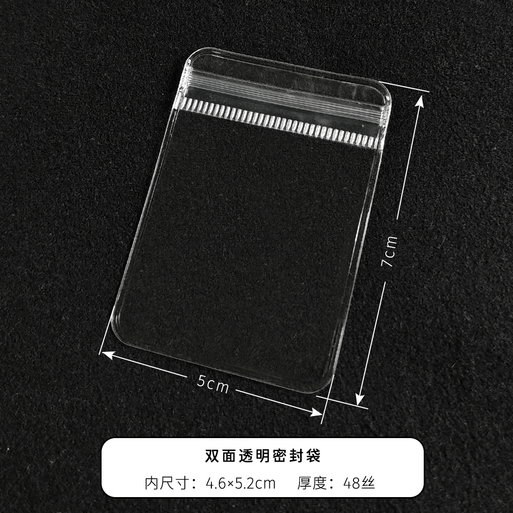 5*7 cm * trong suốt hai mặt * dây dày 48*1