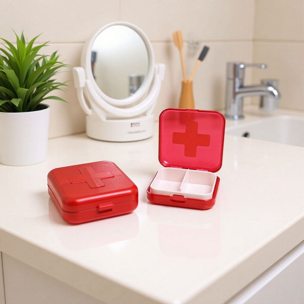 四格分装迷你分药盒旅行便携式一周随身可爱小号饰品药丸收纳盒子