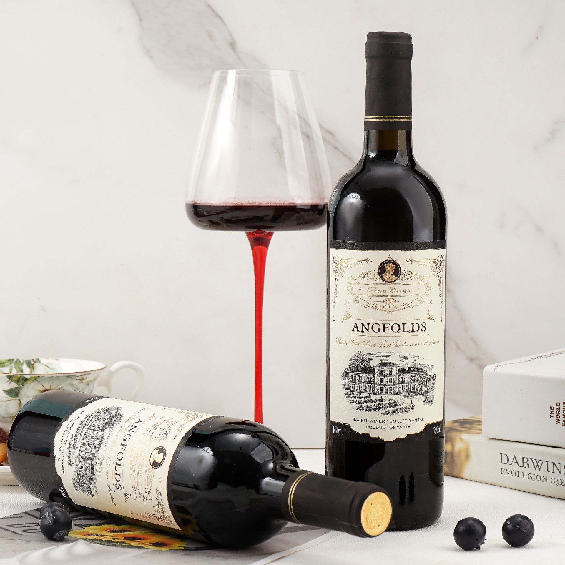 Tenghui Liquor Manufacturer 14 Degree High-Proof French Red Wine Dry Red Wine Full Case Red Wine Wholesale 750ml