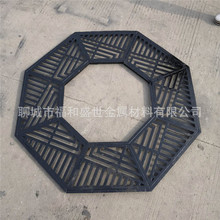 八角形铸铁树池篦子铸铁树池盖板 园林景观护树板圆形树池盖板