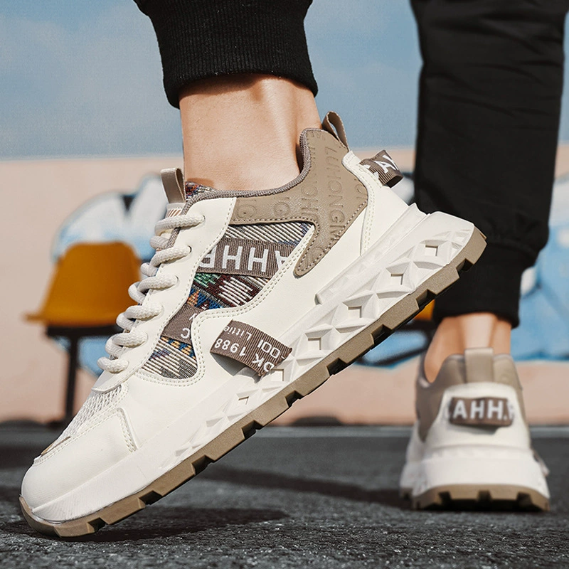 Sports shoes, demi-season shock-absorbing breathable trend high footwear platform, trend of season