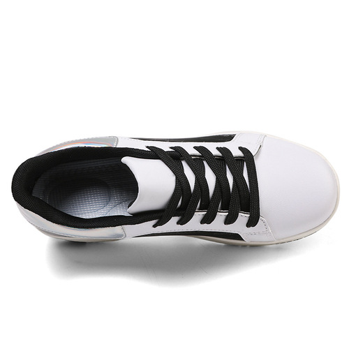 Children's shoes, men's four-wheel retractable roller skates, girls 'small white shoes, detachable with wheels, roller skates, double row