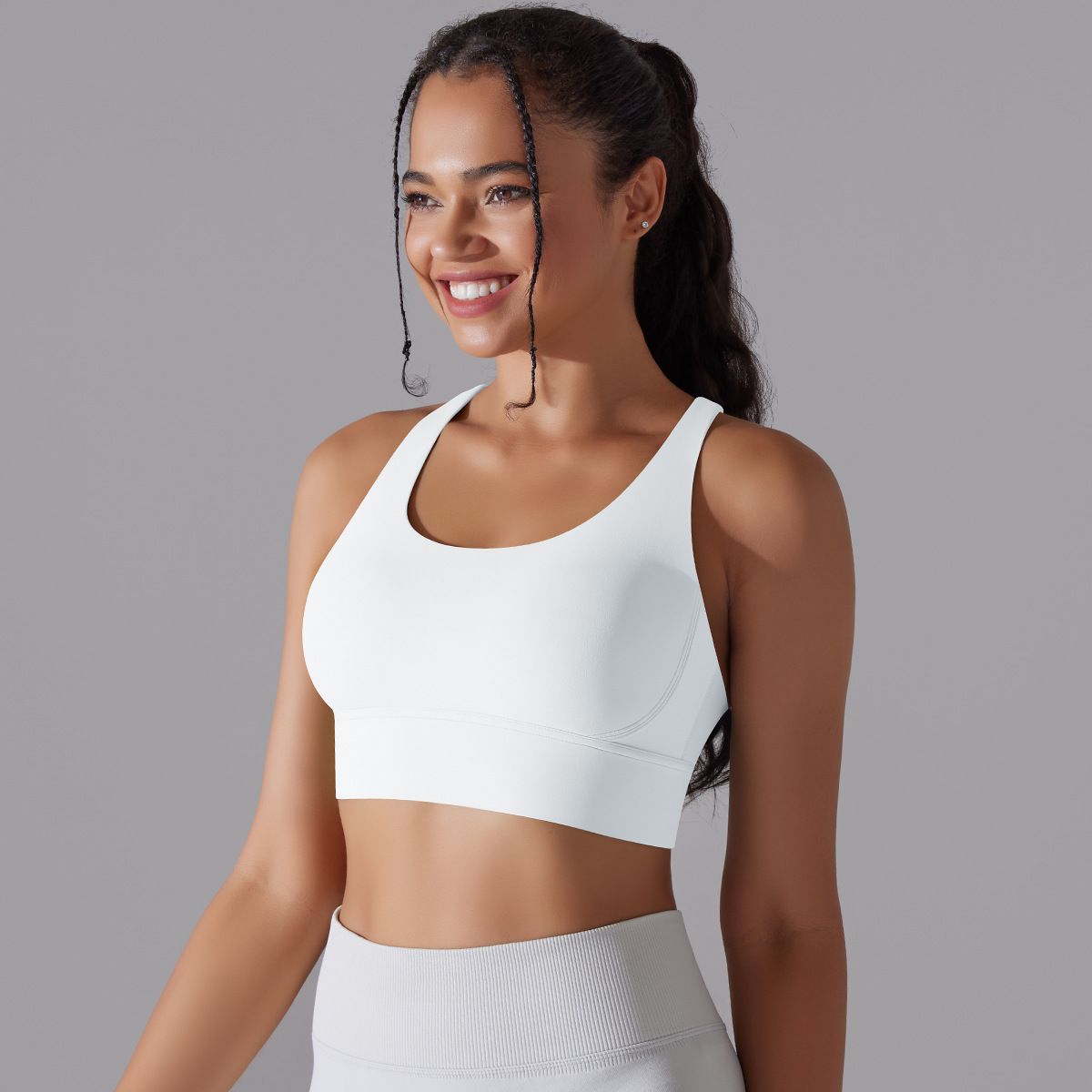 127g Weight Sleeveless Sleeve Length Nylon, Spandex Fabric Type Short Top Length Halter Crisscross Tank Tops Type Fitness, Yoga Occasion U Neck Neckline Solid Color Pattern Sports Style Sports Solid Color Nylon Spandex U Neck Active Tops Halter Crisscross Tank 5