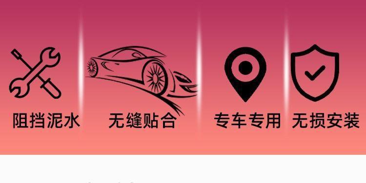 Suitable for 25 models of Geely Xingyuan, this is an original car modification accessory: a rear door inner fender and mudguard for the front and rear wheels