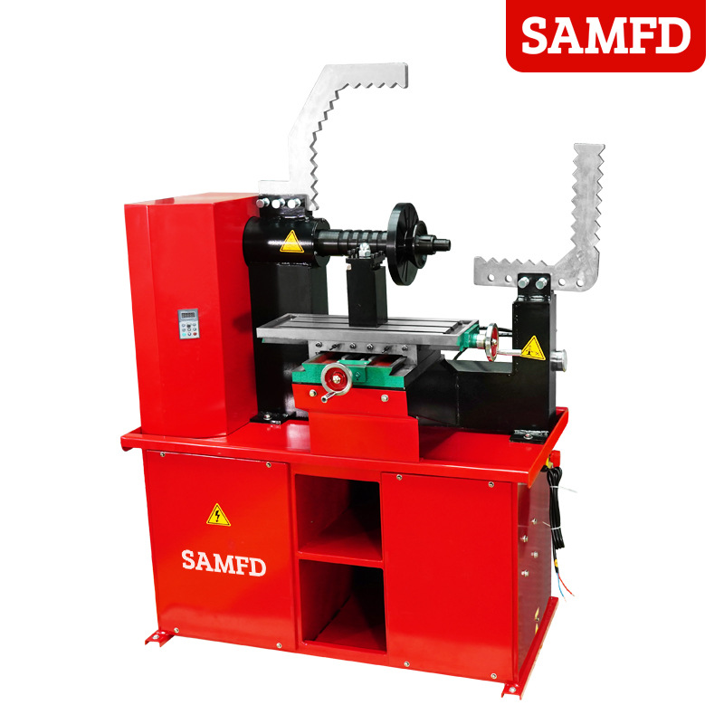 Máquina de reparación de cubo de rueda de coche que forma la máquina de reparación de anillo de acero de aleación de aluminio neumático Bell fuera de círculo deformación máquina de corrección de cubo de rueda