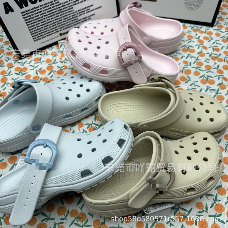 Classic Color Buckle Clogs with Adjustable Straps, Casual Slippers, Beach Shoes, Unisex Clogs Classic Color Buckle Clogs with Adjustable Straps, Casual Slippers, Beach Shoes, Unisex Clogs