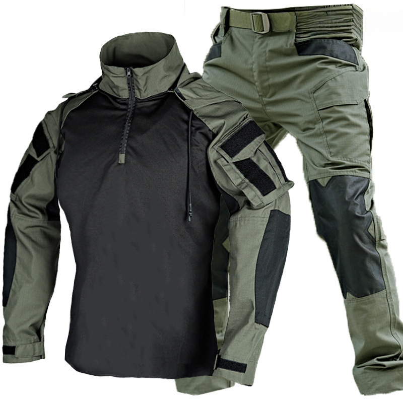 ブラックグレーインダストリアルアサルトSP2バージョンタクティカルトップ戦闘服春秋長袖風カエルスーツパンツスーツジャケット|undefined
