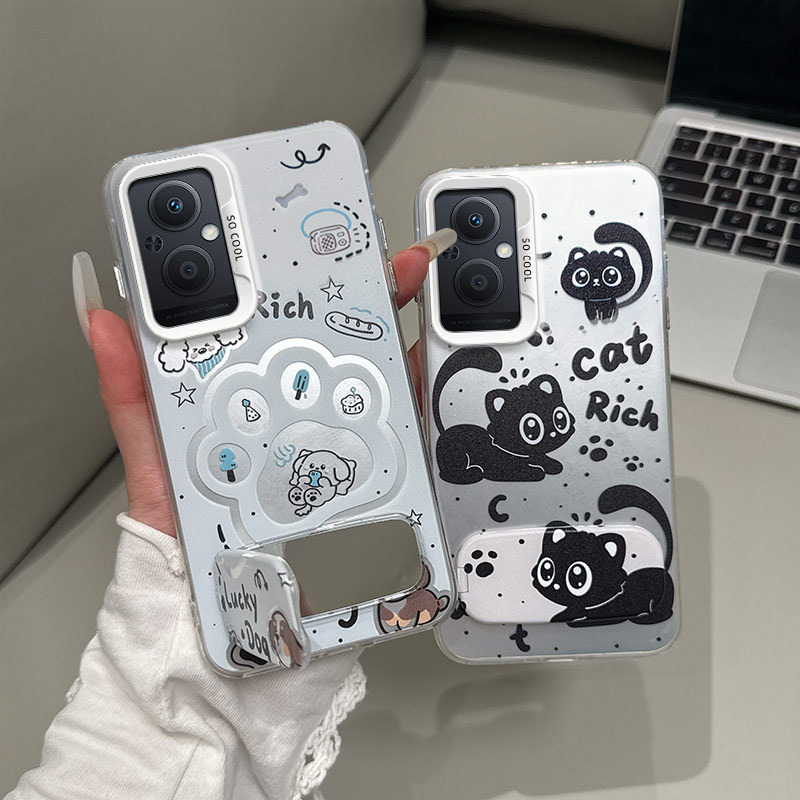 适用OPPOA96可爱猫爪A52高级感A36简约个性A3情侣款A11X手机壳A5X