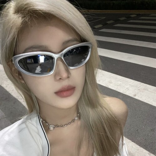 Cross-border new style fashionable futuristic cool sunglasses men's cycling sports glasses Y2K Millennium hot girl sunglasses