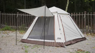 Outdoor camping camping supplies portable foldable rainproof picnic tent factory straight hair (Çadırlar) - straight-window-210210135-3-4-people