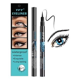 Cool black quick-drying eyeliner waterproof non-blooming eyeliner water pen hard head eyeliner pen makeup support