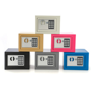 17E Small Safe with Knob Password for Children's Home Use, Small Safe with Optional Silk Screen Printing and Coin Slot