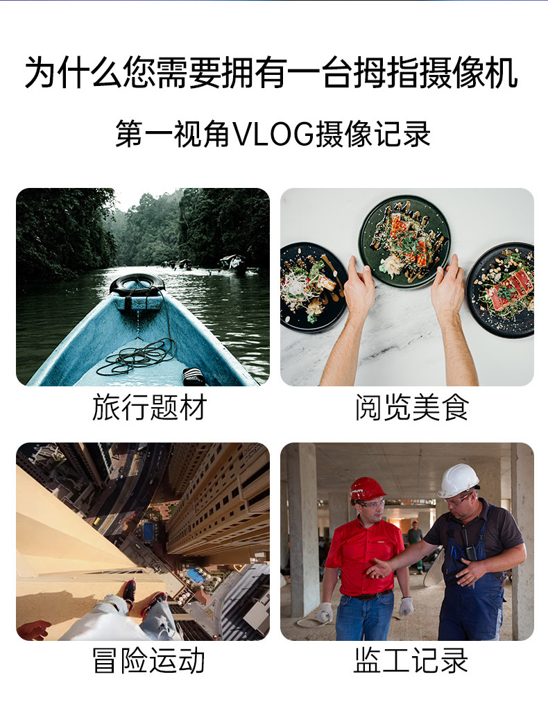Suitable for Yinsi Tong 360 Sports Panoramic Camera Chest-Mounted Motorcycle Driving Recorder Thumb