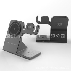 クロスボーダーデスクトップ折りたたみ磁気スリーインワンワイヤレス充電器 15 ワット高速充電携帯電話ヘッドセット時計ワイヤレス充電器