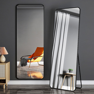 Full Body Dressing Floor-To-Ceiling Mirror Home Girls' Bedroom Wall Hanging Dormitory Stereo Fitting Wall-Mounted Live Broadcast Ins Style