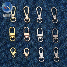 锌合金3分门扣勾扣包链条钩扣钥匙扣包挂扣彩色包带狗扣五金配件
