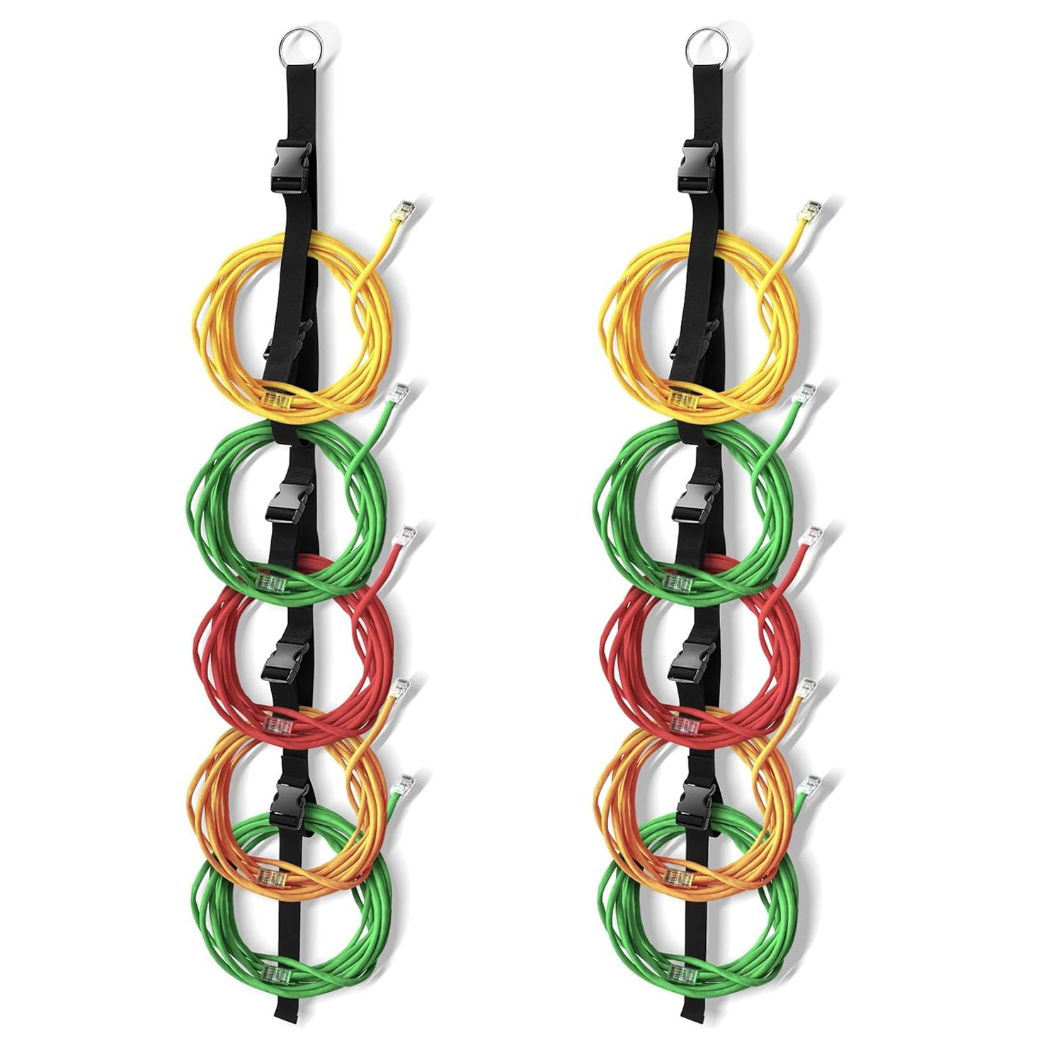 Cross-Border Heavy-Duty Extension Cord Organizer Garage 5-Slot Cable Organizer Storage Strap Portable Tie-Down Strap Storage Rope