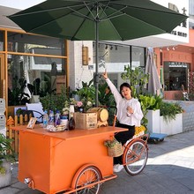 夜市小吃车地摊车三轮摆摊车美食车商业街景区售卖车早餐推车摊位