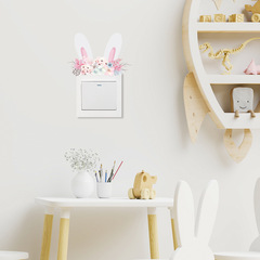 尚易SPZ-KG155可愛兔耳客廳臥室牆貼自粘開關裝飾廠家批發開關貼