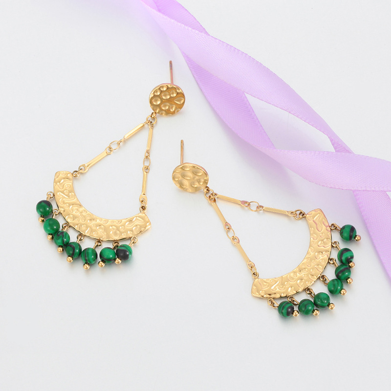 Xuping vacaciones estilo personalidad exagerada aretes de acero inoxidable 14k color bohemio estilo retro bordilla auriculares al por mayor