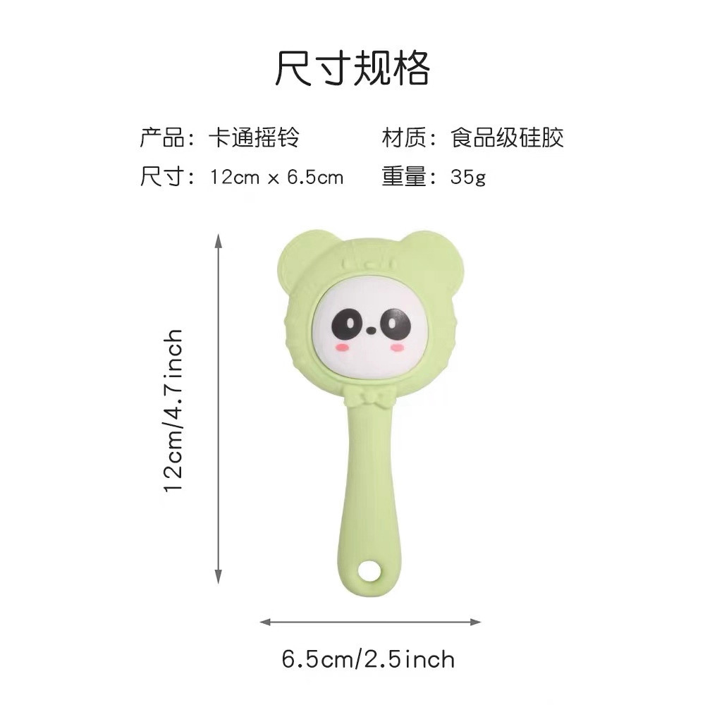 Silicone de grado alimenticio mano campana diente para bebés educación temprana entrenamiento de agarre para bebés mordida pegamento puede roer palito molar