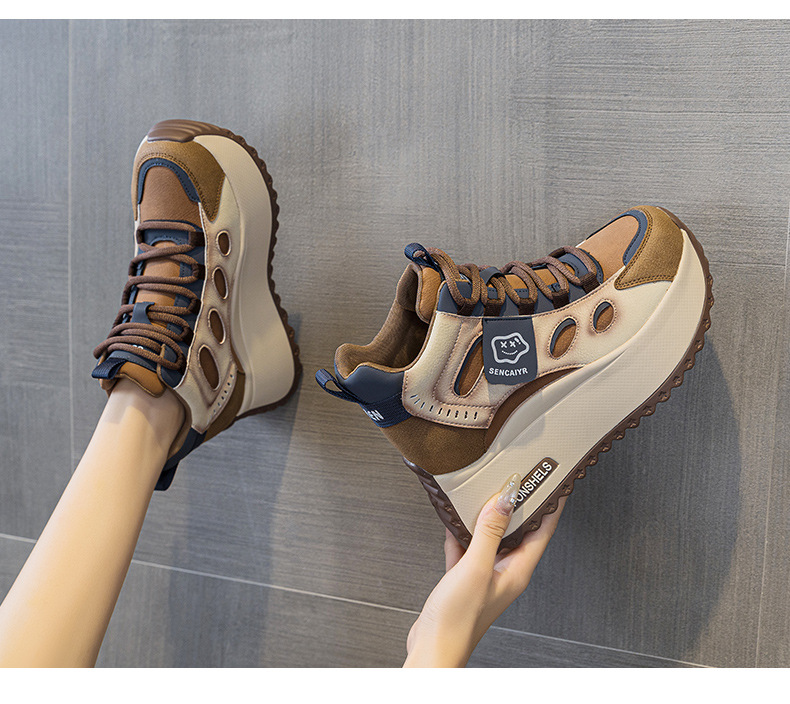 Women's Chunky-soled Dad For Petite Individuals, 2026 New Model, Popular Online, Casual, Fashionable, Comfortable,_vogvips.com
