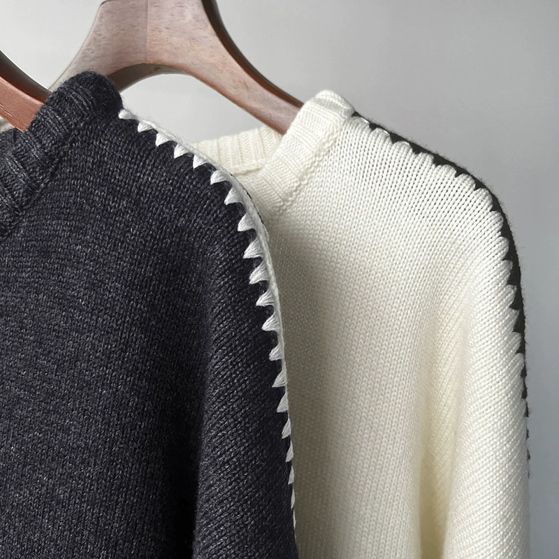 Woolen knitted sweater, with embroidery, European style