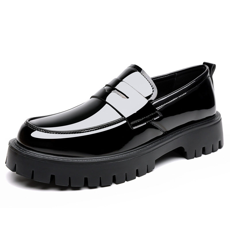 Bốt Martin nam cổ thấp mũi tròn độn đế, phong cách Anh Quốc casual, thoáng khí, chống trượt — Màu nâu, màu đen