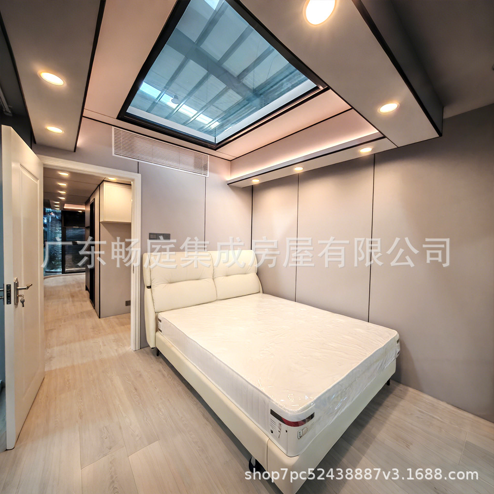 Comercio exterior personalizado de acero ligero de doble piso vivienda modular móvil cápsula espacial con tobogán escénico casa de hotel