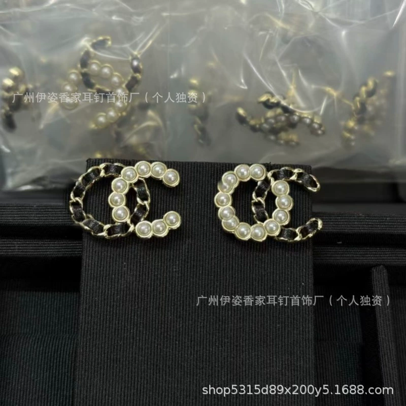 Сережки-перлы с буквами, аксессуар, стиль Chanel, высококачественный стиль, образец серебро 925