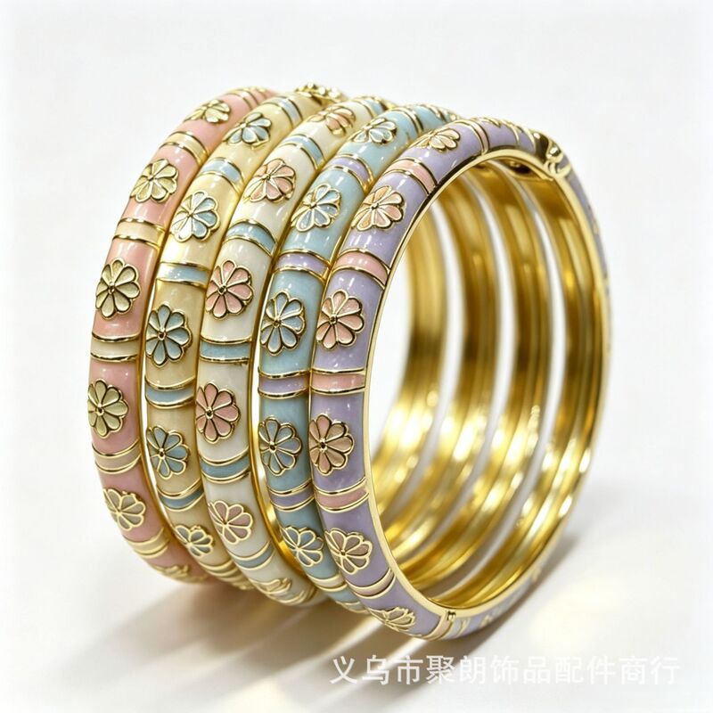 2026 Macaron-Style Enamel Bracelet in Fresh Colors, Popular Bracelet from Cultural and Creative Stores in Tourist Areas